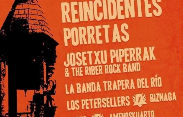 Reinicidentes, Porretas, La Banda Trapera del Río, Josetxu Piperrak y Petersellers, en el V Mayorga Rock Fest