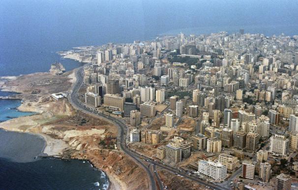 Fotografía aérea de Beirut.