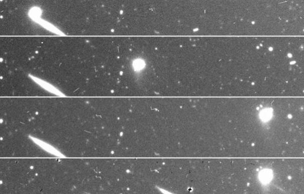 Distintas imágenes del impacto del objeto sobre el cometa. (Universidad de Hawai)