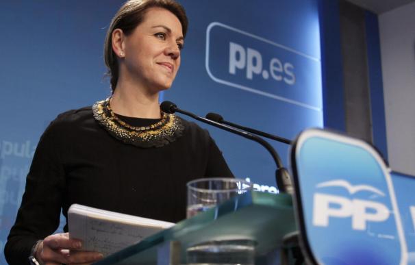 Cospedal insta a los candidatos del PSOE a exigir explicaciones a Chaves y Griñán