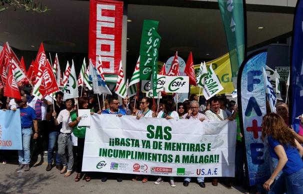 Sindicatos desconvocan las movilizaciones sanitarias de Málaga tras un nuevo acuerdo con el SAS