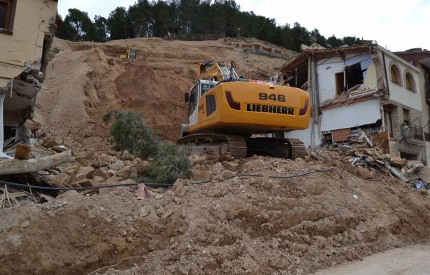 Un total de 43 personas vuelven a sus casas tras el derrumbe del cerro Pui Pinos de Alcañiz