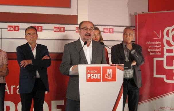 Lambán afirma que le parecería "bien" que Susana Sumelzo optara a liderar el PSOE Aragón