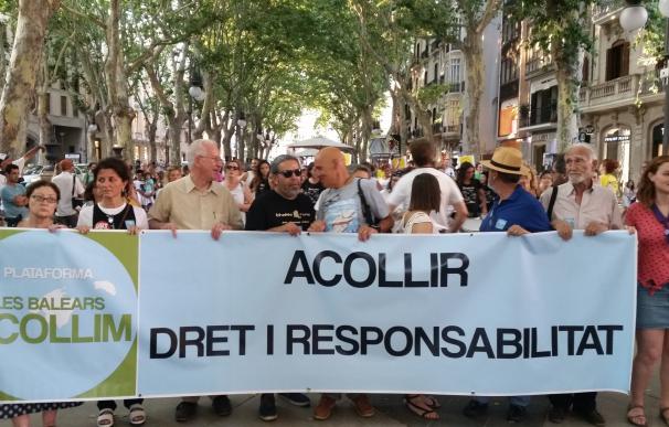 Unas 200 personas se concentran en Palma para exigir que el Gobierno "cumpla" con los refugiados
