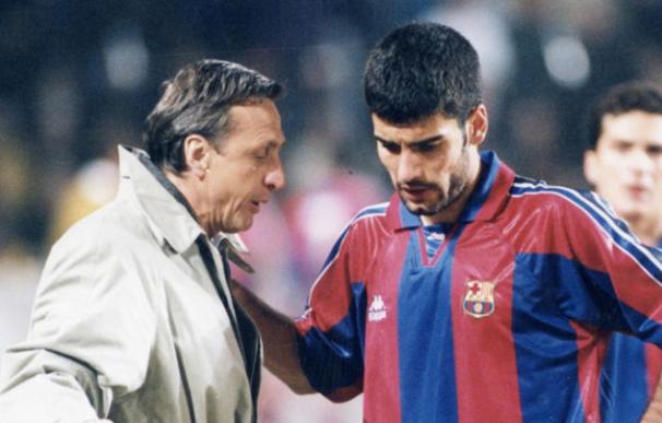 Johan Cruyff, un mentor para Guardiola.