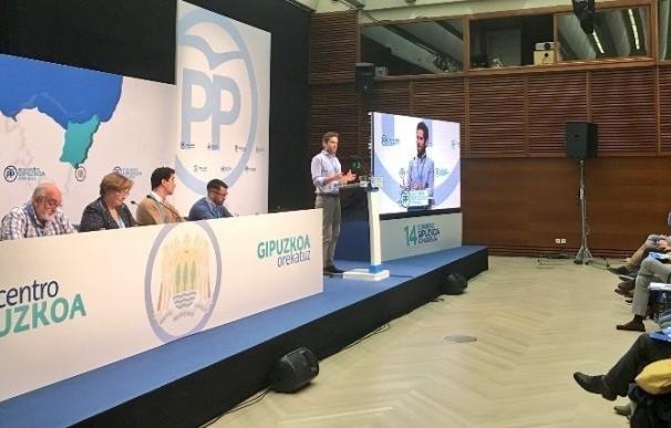 El PP guipuzcoano destaca el "valor de las siglas" y sitúa la lucha contra ETA como "carta de presentación"