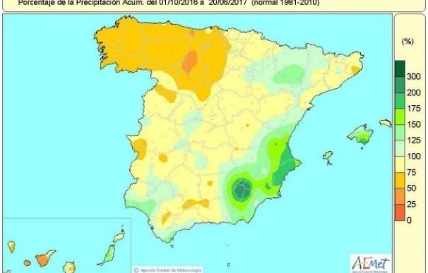 La falta de lluvias acumulada desde octubre en España alcanza el 13% y supera el 25% en el noroeste peninsular