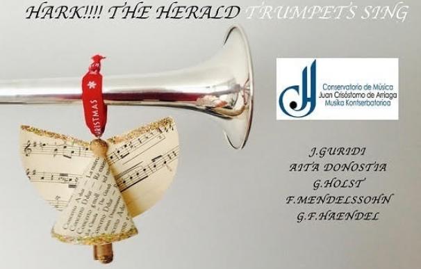 El Ensemble de Trompetas del Conservatorio Juan Crisóstomo de Arriaga actúa este sábado en el atrio del Guggenheim