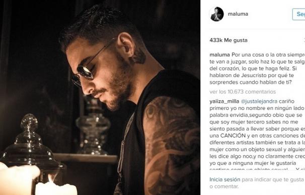 Más de 76.000 personas piden retirar por machista el vídeo del cantante Maluma, que se defiende comparándose con Cristo