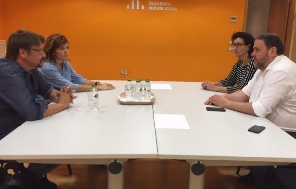 Domènech se reúne con Junqueras (ERC) para presentarle CatComú y hablar del 1-O