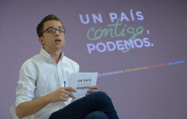 Errejón, este lunes, en la presentación de la campaña de Podemos.