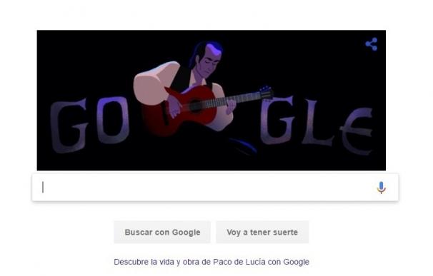 Google dedica su último 'doodle' del año a Paco de Lucía