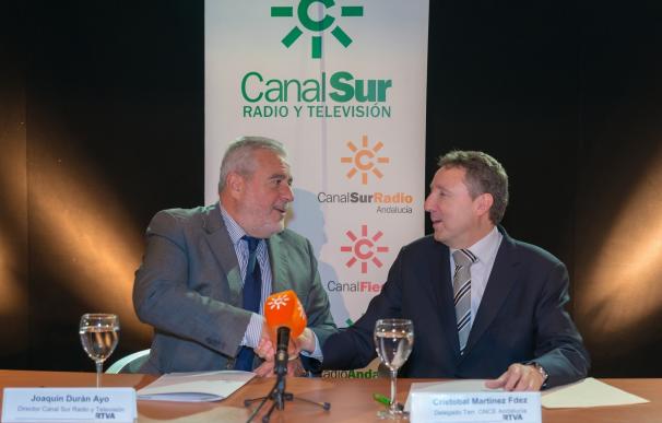 Canal Sur Radio y Televisión y la ONCE firman un convenio de colaboración para favorecer la integración social
