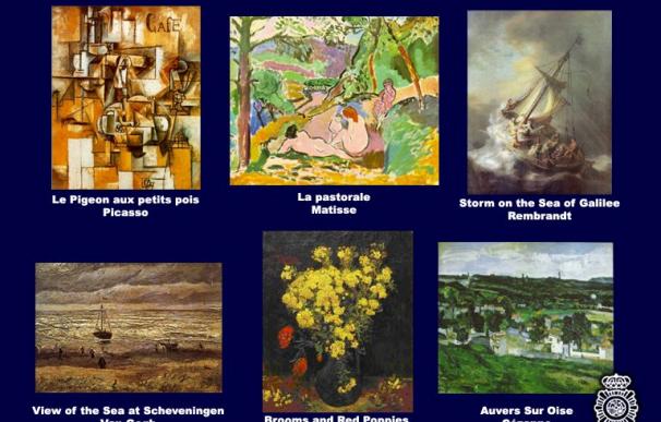 La Policía difunde las imágenes de las obras de arte robadas más buscadas