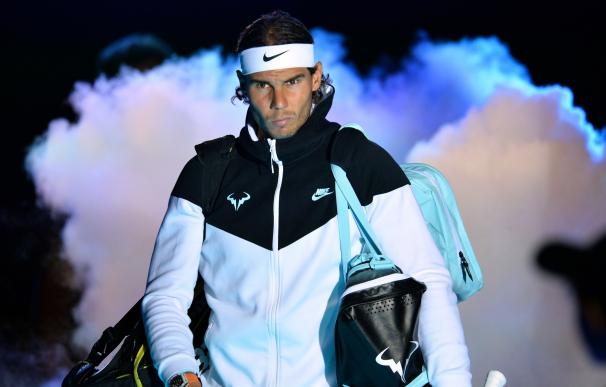 Spain's Rafael Nadal walks onto court for a men's