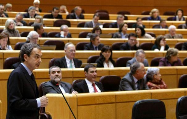 Zapatero responde hoy en el Senado a las preguntas sobre la economía y el TC