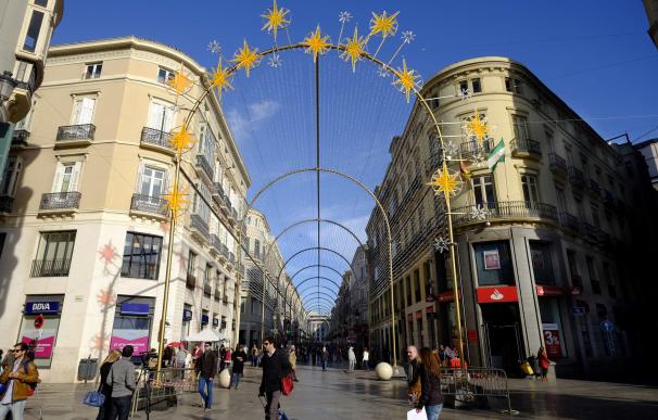 El alumbrado de Navidad cubrirá con un cielo estrellado la calle Larios para celebrar las fiestas