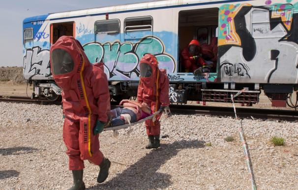 Más de 500 profesionales participan en Rivas (Madrid) en un simulacro de atentado terrorista con bombas químicas