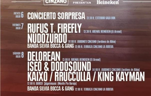 Rufus T. Firefly, Nudozurdo, Delorean e Iseo & Dodosound actuarán gratis dentro del Bilbao BBK Live Bereziak