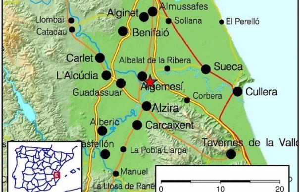 Algemesí registra un terremoto de magnitud 2,7