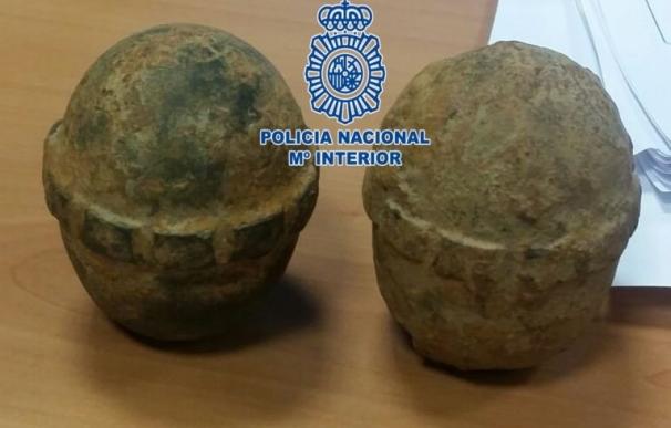 Los Tedax detonan dos granadas de mano descubiertas en un cargamento de materiales llegado de Francia
