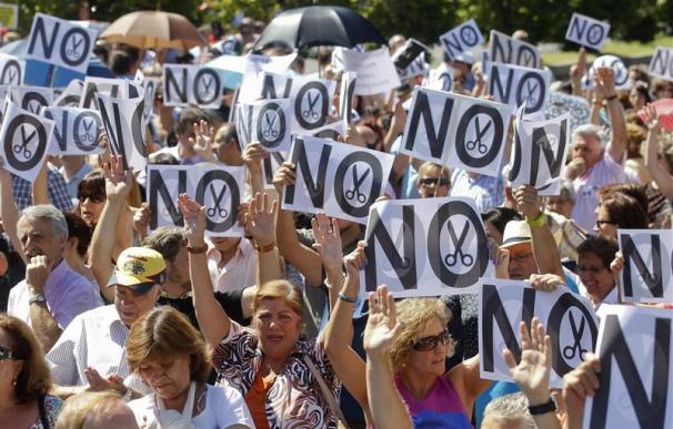 Imagen de una protesta contra los recortes en España.