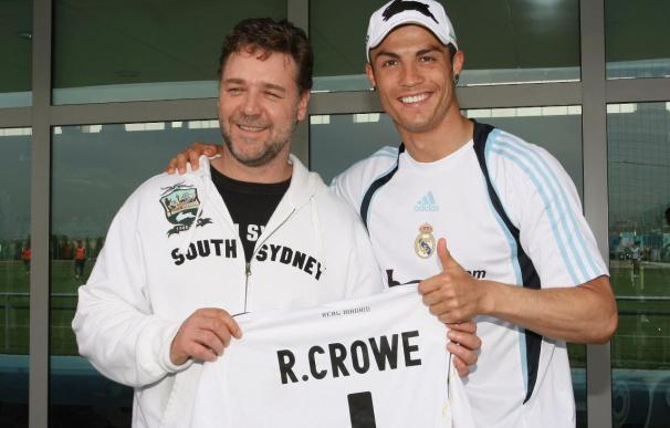 Russell Crowe, un aficionado al rugby que visita el Real Madrid