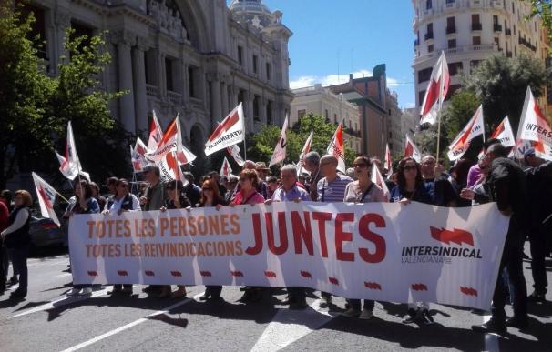 Intersindical Valenciana exige "empleo digno, derechos e igualdad" con manifestaciones en seis ciudades