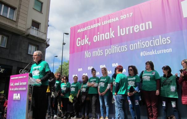 ELA acusa a Gobierno vasco de "aplicar a pie juntillas" los ajustes del PP y defender un trabajo "miserable"