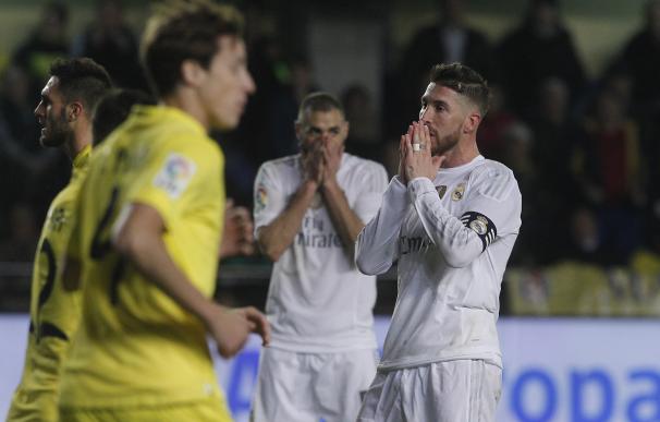Sergio Ramos contestó a Piqué tras el partido ante el Villarreal. / AFP