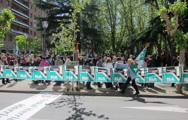 Manifestaciones de ELA y LAB en Pamplona para reclamar un "cambio real"