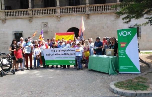 VOX Baleares convoca una concentración bajo el lema 'Contra la imposición del catalán, balear sí, español también'