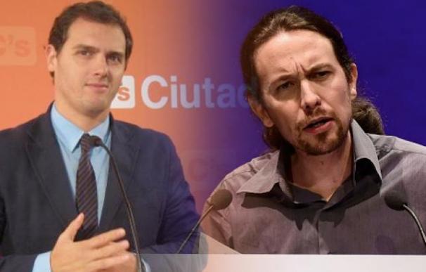 Rivera e Iglesias comentan el cara a cara entre Sánchez y Rajoy