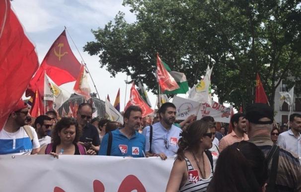 Las 'Marchas de la Dignidad' inundan Madrid y piden combatir violencia machista, salarios dignos y acabar con desahucios