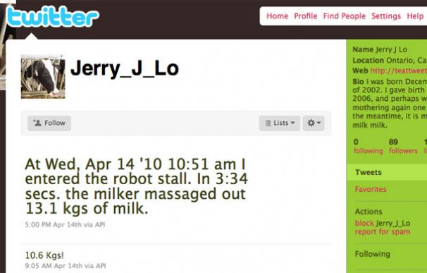 La vaca Jerry en Twitter