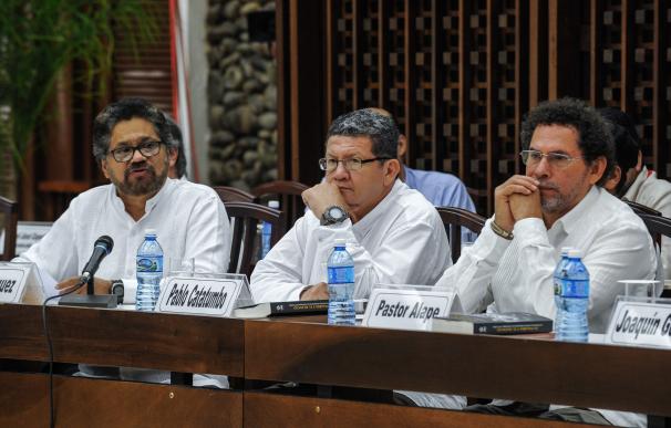 Commanders of the FARC leftist guerrillas Ivan Mar