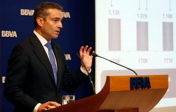 El BBVA gana 1.240 millones de euros en el primer trimestre, el 0,2 por ciento más