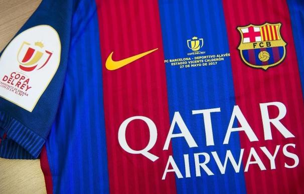 El Barça lucirá una camiseta única con el emblema de la Copa y datos de la final