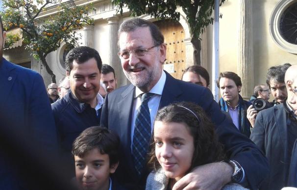 El presidente del Gobierno, Mariano Rajoy, este martes, en Sevilla.
