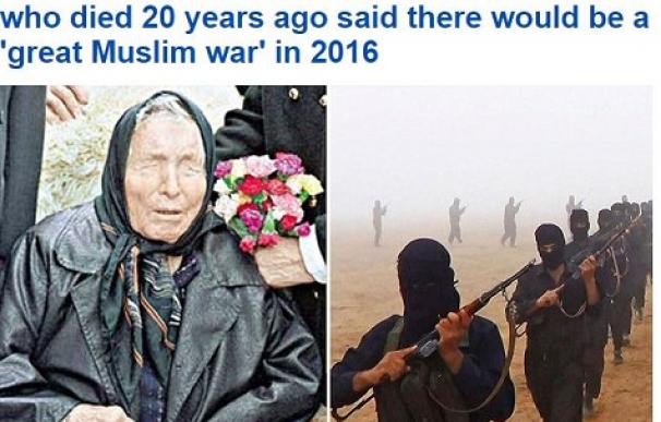 Una vidente búlgara predijo hace 20 años una "gran guerra musulmana" en 2016. Foto: Daily Mail