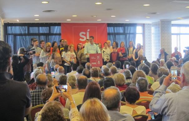 Pedro Sánchez subraya que "el desafío no es mirar al PP de lado ni por debajo, sino de frente, siendo la alternativa"