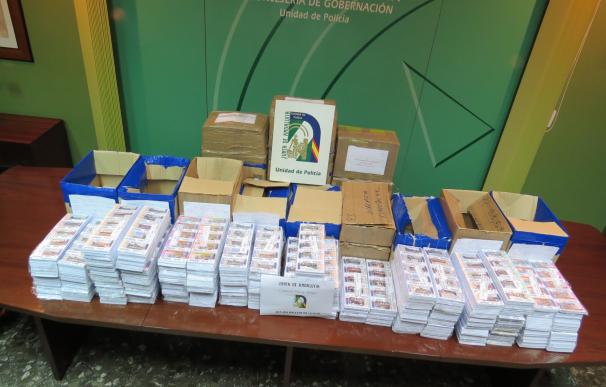 La Policía andaluza interviene en Málaga más de 276.000 boletos de lotería ilegal