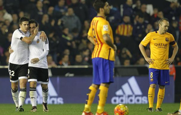 Santi Mina hizo el tanto del empate a falta de cinco minutos. / AFP