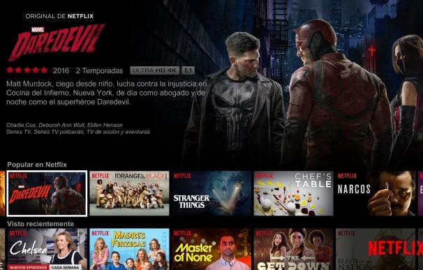 Netflix duplica el número de usuarios en España en seis meses y alcanza los 540.000 hogares, según la CNMC