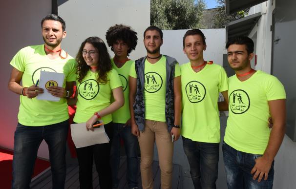 Members of Tunisian "Shams" association for the de