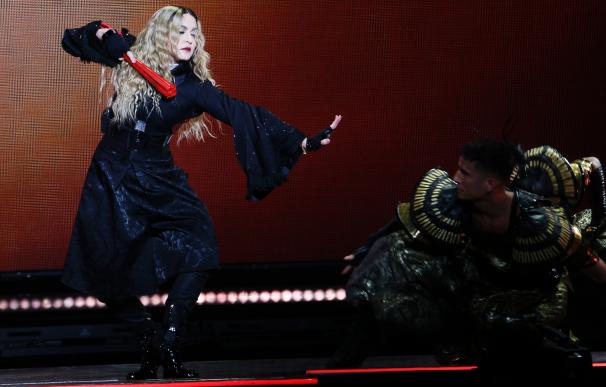 US singer Madonna performs during a concert at the