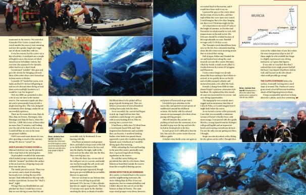 La revista británica Diver Magazine muestra la Costa Cálida como paraíso para submarinistas