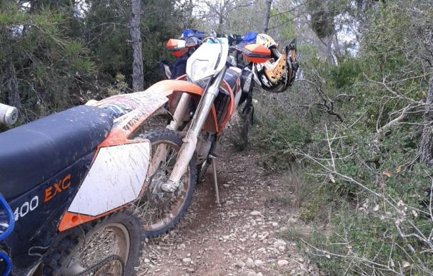 Agentes rurales denuncian en Lleida a cuatro motoristas por circular por senderos
