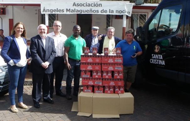Santa Cristina entrega 700 paquetes de café a Ángeles Malagueños de la Noche