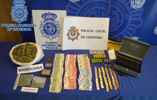 La Policía Nacional y Local desmantelan dos puntos de venta de marihuana en Logroño